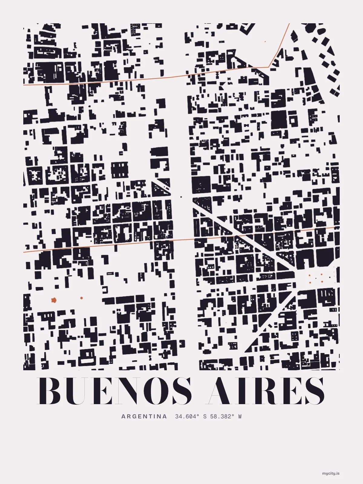 Buenos Aires map print