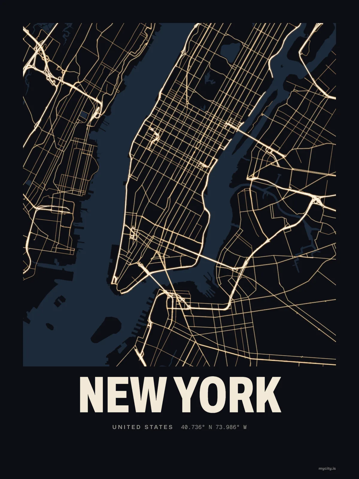 New York map print